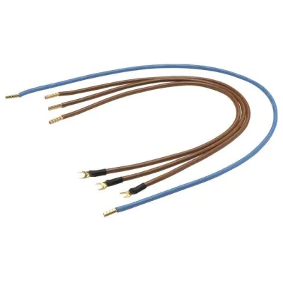 Hager Abgangskabelbaum Y88A | 10mm² 4-polig | Gabelkabelschuh | für Tragplatte bis 900mm | 3x Braun 1x Blau