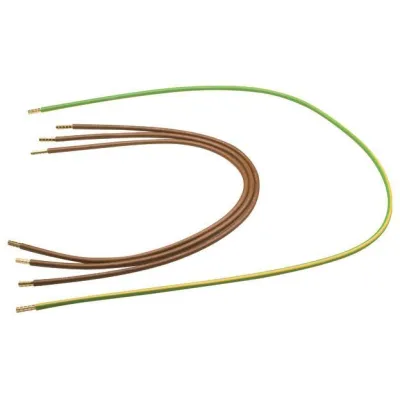 Hager Abgangskabelbaum Y88D | 10mm² | 4-polig | Stiftkabelschuh | 3x braun 1x grün/gelb | Länge bis 900mm