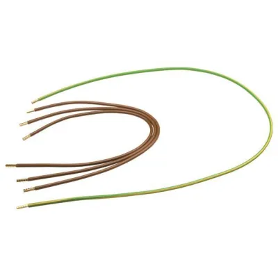 Hager Abgangskabelbaum Y88K 10mm² 4-polig Stift | für 1-stöckige Tragplatten | 1100mm | 3x braun 1x grün/gelb | oben