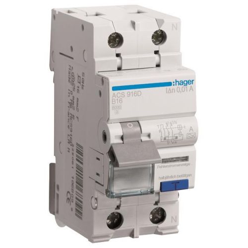 Bild: Hager ACS916D FI-LS 1P+N 6kA B-16A 10mA A QC&QB