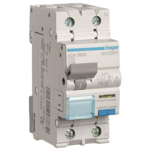 Bild: Hager ADA566D FI-LS 1P+N 10kA C-16A 30mA A