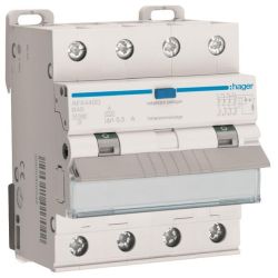 HAGER AFX440D FI/LS-Schutzschalter B40 3p+N 0,3A A 4TE 4p 400V