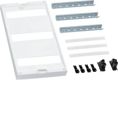 Hager Bausatz UC31MG | Verteiler-Innenausbausystem für Reiheneinbaugeräte waagerecht | 450x250mm | 3x12 PLE | weiß