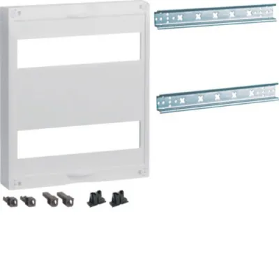 HAGER Bausatz UC21MG für Reiheneinbaugeräte | 2x12 PLE | 300x250x100mm | universN | waagerecht | ohne Bus-Schiene | weiß