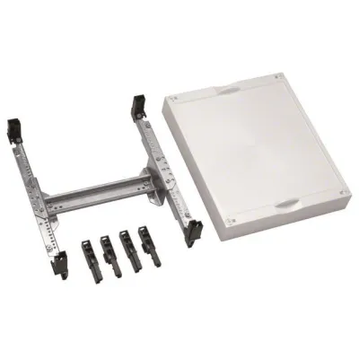 Hager Baustein universN UD21A3 | Verteilerbaustein für Reihenklemmen bis 240mm² | 300x250mm | Hutschiene | waagerecht