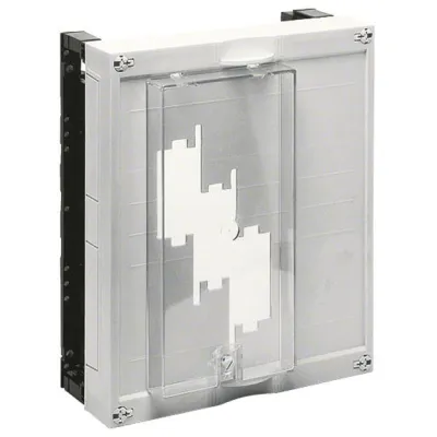 Hager Baustein universN UE21A6 | NH00 | Verteilerbaugruppe 3-polig | 300x250x125mm | Montageplatte | mit Abdeckung