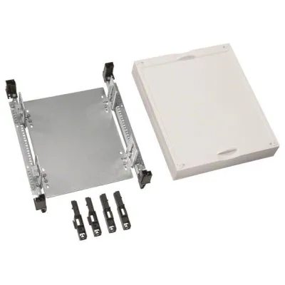 Hager Baustein universN UD21C1 | 300x250mm | mit Montageplatte verstellbar | Niederspannungsverteilung | Kunststoff weiß