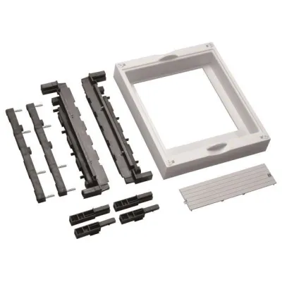 Hager universN UE21E5 | Verteilerbaugruppe 4-polig mit Abdeckung | für DII/DIII/D0-Sicherungen | 300x250x125mm