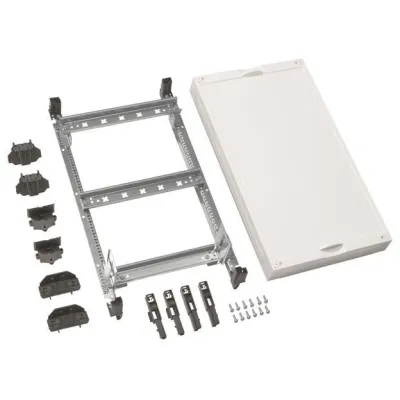 Hager Baustein universN UD31A1N | Verteilerbaugruppe | 450x250x110 mm | 1 verstellbare Hutschiene | Abdeckung