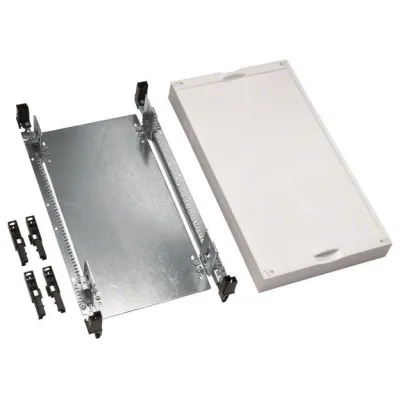 Hager Verteilerbaustein UD31C1 | universN | 450x250mm | verstellbare Montageplatte | Abdeckung | Einbautiefe 110mm