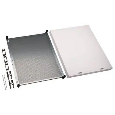 HAGER Baustein universN UD42M1 | Verteilerbaugruppe | 600x500mm | gelochte Montageplatte | mit Abdeckung | für VDI