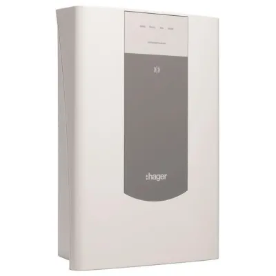 Hager BEKA BUS-Repeater RFR103D | Reichweitenerhöhung Funk 868/434 MHz | 2 Relaisausgänge | Notstromüberbrückung | Weiß