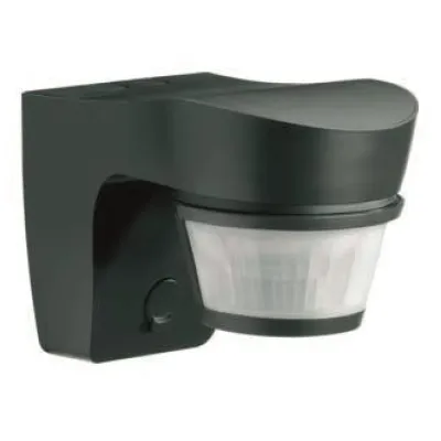 HAGER Bewegungsmelder EE831 | Außenbewegungsmelder 200° | IP55 Aufputz | max. 16m Reichweite | anthrazit