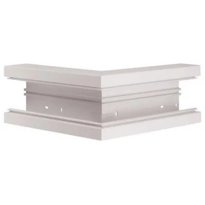 HAGER Außeneck BR6513039016 | Brüstungskanal 68x130mm | 90° Winkel | Oberteil 80mm | PVC | verkehrsweiß RAL 9016