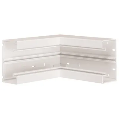 HAGER Inneneck BR6513049016 | für Brüstungskanal 68x130mm | PVC | 90° Winkel | Oberteil 80mm | verkehrsweiß RAL 9016