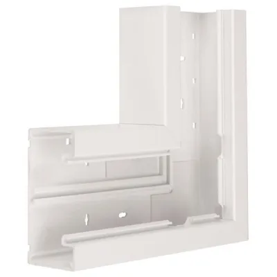 HAGER Flachwinkel BR6513059016 | Brüstungskanal 68x130mm | Oberteil 80mm | PVC | RAL 9016 | 90° | IP40