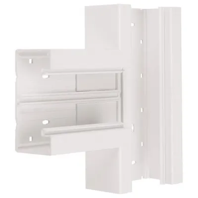 HAGER T-Stück Grundprofil BR6513089016 | BR 68x130mm | Oberteil 80mm | PVC | RAL9016 | verkehrsweiß | Brüstungskanal