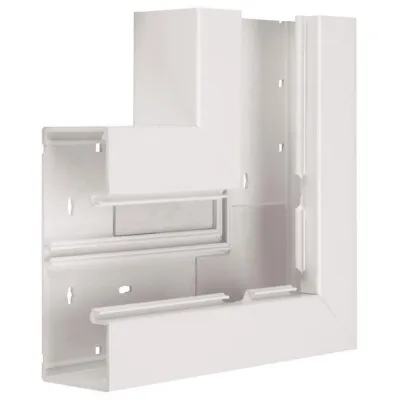 HAGER Flachwinkel BR6517059016 | Brüstungskanal 68x170 mm | Oberteil 80 mm | PVC | 90° | verkehrsweiß RAL 9016