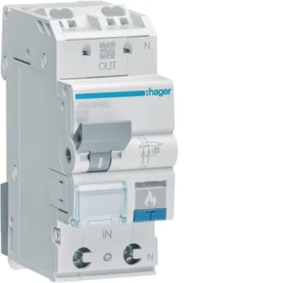 Hager Brandschutzschalter ARC966D | AFDD mit LS | 1P+N | 16A | C | 230V | 2TE | IP20