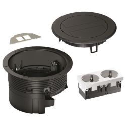 HAGER BSR02D03 Installationsdose R02, 2xSCHUKO Keystone