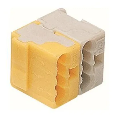 Hager Bussteckklemme Anschlussklemme TG025 KNX 2-polig | Busklemme | Weiterverbindung | gelb/weiß