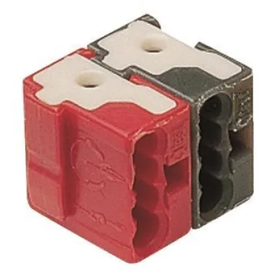 Hager Bussteckklemme TG008 KNX 2-polig | Anschlussklemme | für UP-BCU, Module, Datenschienen | rot/schwarz