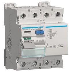 Hager CDB640E FI-Schutzschalter 4p 10kA 40A 30mA Typ B