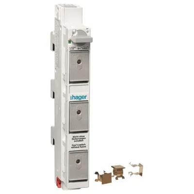 Hager Lasttrennschalter L063M | D02 3-polig 63A | Sammelschiene 60mm | 400V AC | Meldesystem Sicherungsausfall