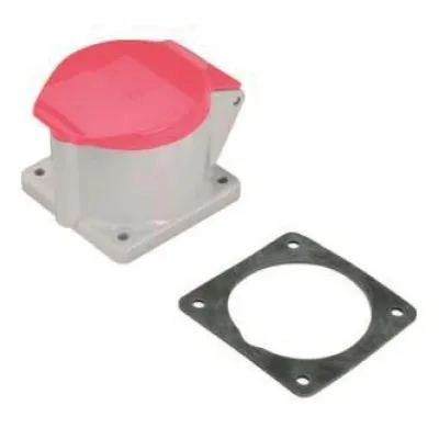HAGER CEE-Anbausteckdose ECEE325 | 32A 400V 5-polig | IP44 | gerade Ausführung | Aufputz | Rot