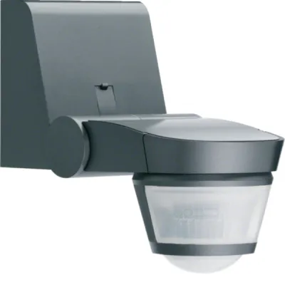 Hager Bewegungsmelder EE871 | Außenbewegungsmelder 220° | Aufputz | IP55 | anthrazit | Reichweite 16m | fernbedienbar