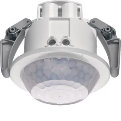 Hager Präsenzmelder EER503 | Bewegungsmelder 360° Einbau Unterputz | 20m Reichweite | 2000W | IP41 | weiß