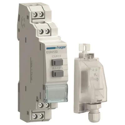 Hager Digitale Zeitschaltuhr EGK100 | 1-Kanal | Bluetooth | App-Steuerung | Astro-/Wochenprogramm | Helligkeitssensor