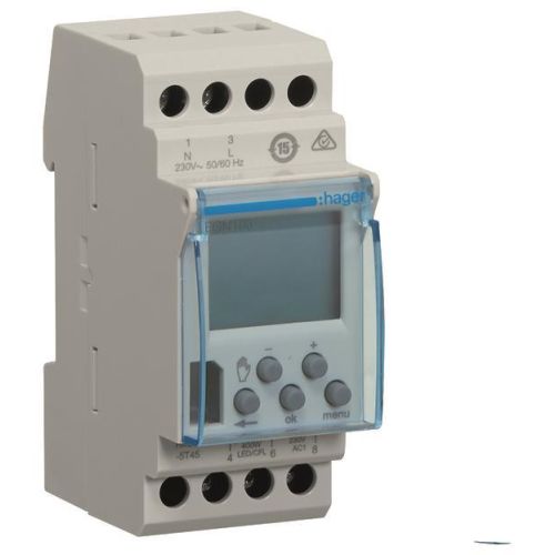 Bild: HAGER EGN103 Wochenschaltuhr 1W,16A,2PLE,Digital