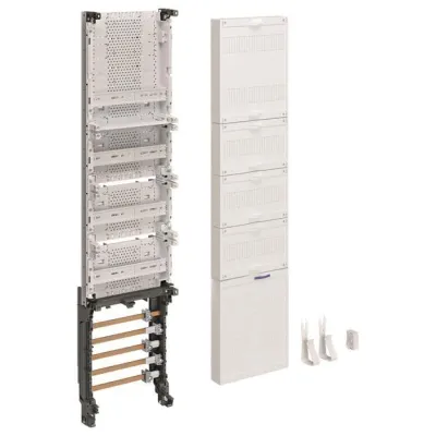 Hager Einbausatz univers Z ZH33SAR2 | 3x RfZ | APZ oben | Sammelschienen 5-polig | 1050x250 mm | weiß RAL 9010