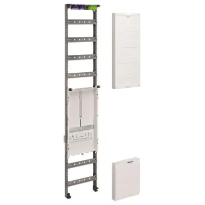 Hager Zählerschrank ZU54AS | 1-feldrig | 1 Zählerplatz | 3 Reihen | H 1350mm | Stahlblech RAL 9010