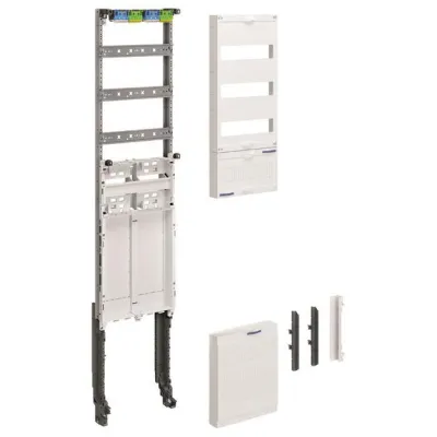 Hager Einbausatz Zählerfeld ZU43ME | eHZ 1200mm | 1-feldig | 3 Verteilerreihen | Anschlussraum 300mm | Breite 250mm