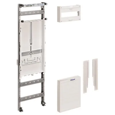 Hager Einbausatz universalZ ZU21A | Zählereinbausatz 1-feldig | 900x250mm | mit Hutschiene | weiß RAL9010