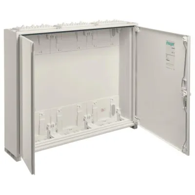 Hager Feldverteiler AP FWB43D | IP44 | 650x800x161mm | 144 Module | Stahlblech pulverbeschichtet | weiß | bis 125 A