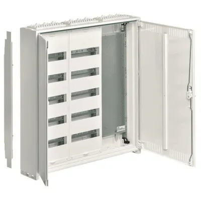 HAGER Feldverteiler Aufputz FWB53K1 | 120 Module | Doppeltür | 10 Reihen | IP31 | 800x800x161 mm | weiß RAL 9010