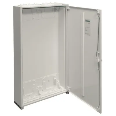 Hager Feldverteiler FWB62D | Aufputz IP44 | 950x550x161mm | 144 Module | Stahlblech pulverbeschichtet | 125A | weiß