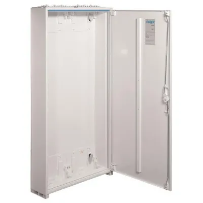 Hager Feldverteiler AP FWB72D | IP44 | 168 Module | 2x7 Reihen | Stahlblech weiß | 1100x550x161mm | Aufputz | Tür