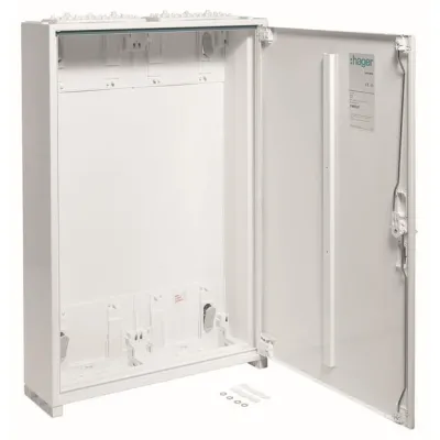 Hager Feldverteiler AP FWB52D | Aufputz IP44 SKII | 800x550x161mm | 2x5 Reihen | Stahlblech weiß | für 125A