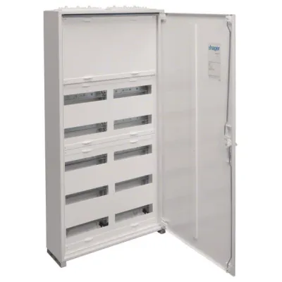 Hager Feldverteiler FWB72N | Aufputz IP44 SKII | 1100x550x161mm | 120 Module | Stahl pulverbeschichtet | Weiß RAL 9010