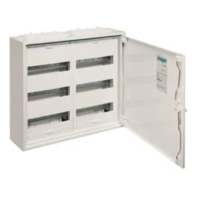 Hager Feldverteiler FWB32S Aufputz IP44 SKII | 500x550x161mm | 72 Module | QuickConnect | Stahlblech | RAL 9010 Weiß