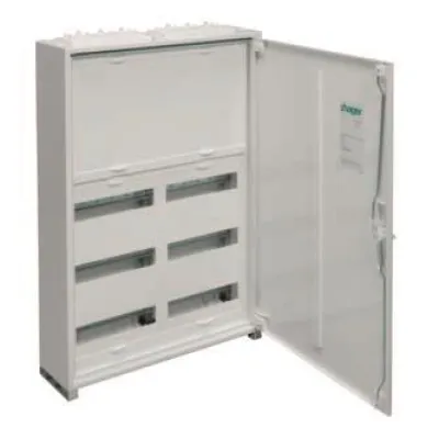 Hager Feldverteiler FWB52N | Aufputz IP44 SKII | 2x5 Reihen | 72PLE | Hutschiene | 800x550x161mm | Stahlblech