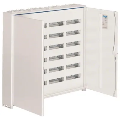 Hager Feldverteiler FWB64S | Aufputz IP44 SKII | 950x1050x161mm | 288 Module | Stahl pulverbeschichtet | RAL 9010 Weiß