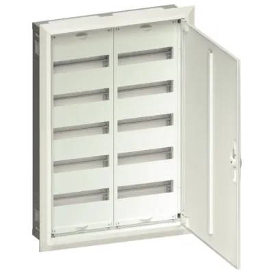 Hager Feldverteiler UP 120PLE FWU52A | Unterputz-Verteiler 2x5 Reihen | IP30 SKII | 807x565x112mm | Stahlblech Weiß