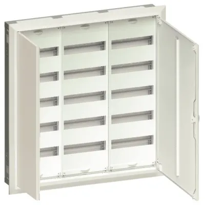 Hager Feldverteiler UP FWU53S 180PLE | Unterputz | 3x5 Reihen | IP30 SKII | 807x815x112 mm | Stahlblechtür | weiß