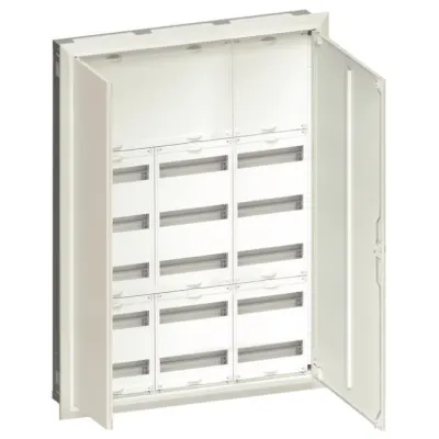 Hager Feldverteiler UP 180PLE FWU73N | Unterputz 3x7 Reihen | IP30 SKII | Nische 1107x815x112mm | Stahlblechtür Reinweiß