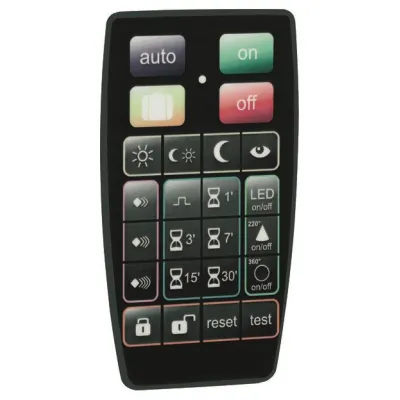 Hager IR-Fernbedienung Bewegungsmelder EE806 | Komfort IP55 | Zeit-Einstellung | Empfindlichkeit | Helligkeit | schwarz